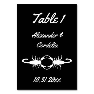 Gothic White Wedding Scorpions Custom Kaart