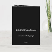 Gothic White Wedding Scorpions Custom Kaart (Achterkant)