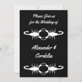 Gothic White Wedding Scorpions Custom Kaart (Voorkant)