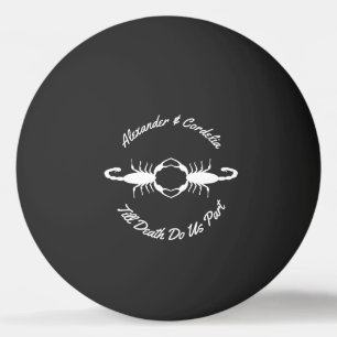 Gothic White Wedding Scorpions Custom Pingpongballen