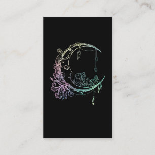 Gothic Wicca Crescent Pastel Gothic Moon Visitekaartje