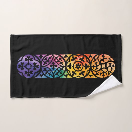 Gothic Window Rainbow Pride Bad Handdoek (Handdoek)