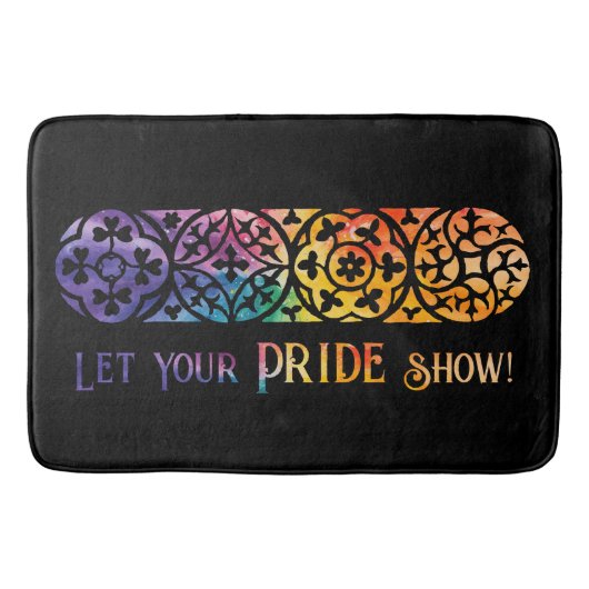 Gothic Window Rainbow Pride Badmat (Voorkant)