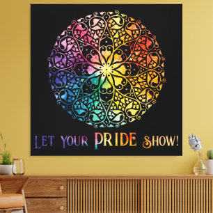 Gothic Window Rainbow Pride Canvas Afdruk