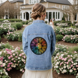 Gothic Window Rainbow Pride Denim Jacket