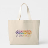 Gothic Window Rainbow Pride Grote Tote Bag (Achterkant)