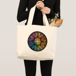 Gothic Window Rainbow Pride Grote Tote Bag