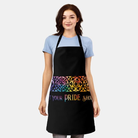 Gothic Window Rainbow Pride Schort (Gedragen)