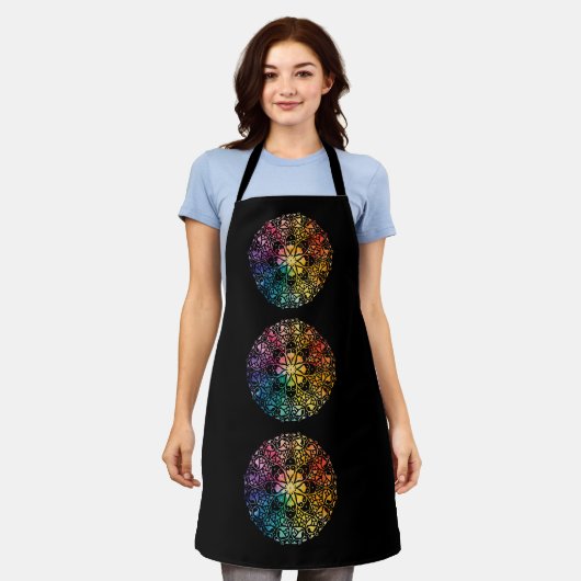 Gothic Window Rainbow Pride Schort (Gedragen)