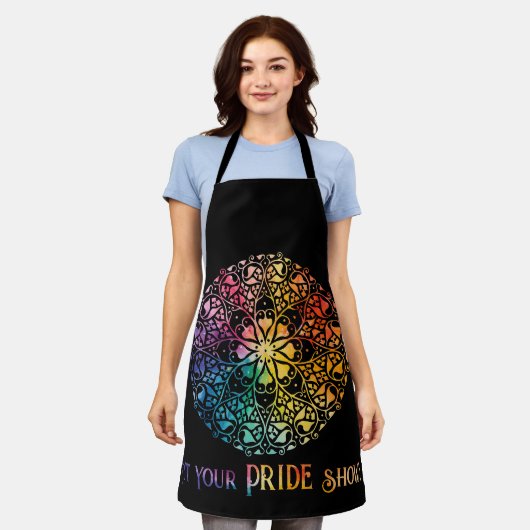 Gothic Window Rainbow Pride Schort (Gedragen)