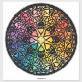 Gothic Window Rainbow Pride Sticker (Vel)