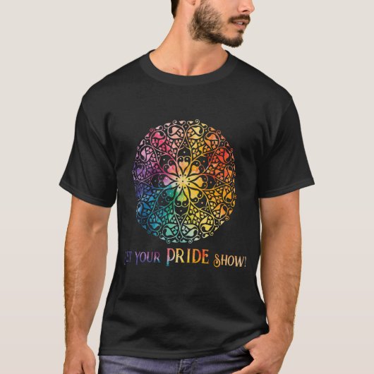 Gothic Window Rainbow Pride T-shirt (Voorkant)