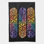 Gothic Window Rainbow Pride Theedoek (Verticaal)