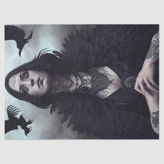 Gothic Witch Decoupage Tissuepapier (Voorkant)