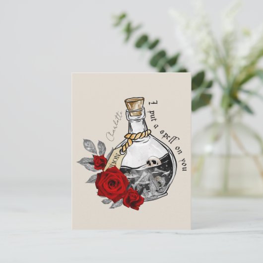 Gothic Witch Love Potion Briefkaart (Staand voorkant)