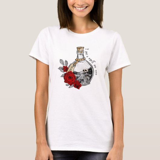 Gothic Witch Love Potion T-shirt (Voorkant)