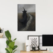 Gothic Witch Rustic Landscape Art Printable, Dark Poster (Thuiskantoor)