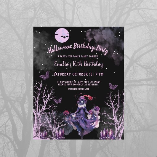 Gothic Witch zestien 16e Halloween Verjaardagsfees