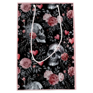 Gothic Witchcraft Skulls met Rozen Medium Cadeauzakje