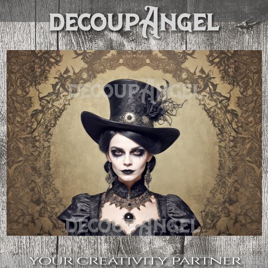 Gothic Witch's Elegance - Decoupage - Tissuepapier