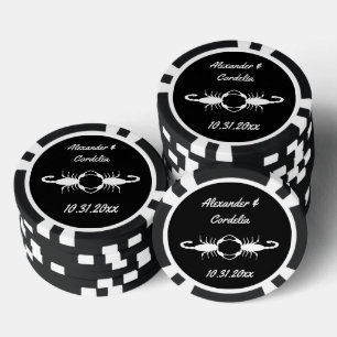 Gothic Witte Trouw Schorpioenen Custom Poker Chips