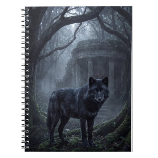 Gothic Wolf Donkere Bos Kunstprint Notitieboek
