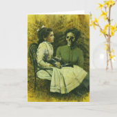 Gothic wolfchild Greetings Card Kaart (Gele Bloem)