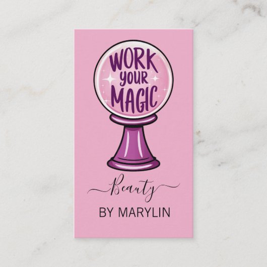 Gothic "Work Your Magic" schoonheid en make-up Visitekaartje (Voorkant)