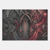 Gothic Wrapping Paper Flat Sheet - Set van 3 (Voorkant 2)
