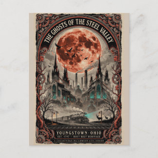 Gothic Youngstown, OH Kunst | Vintage Horror Reize Briefkaart