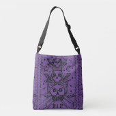 GOTHIC ZIE GEEN EVIL, CEMETERY SKELETON CROSSBODY TAS (Achterkant)