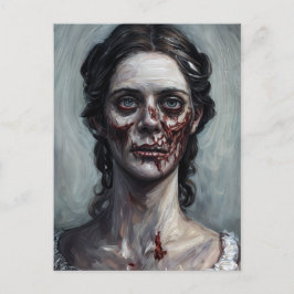 Gothic Zombie Woman Horror Portret Briefkaart