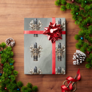 Gothic zwart en goud lippenstift cadeaupapier