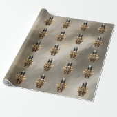 Gothic zwart en goud lippenstift cadeaupapier (Uitgerold)