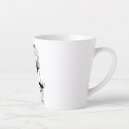 Gothic Zwart Kraai en Kant Valentijn Latte Cup Latte Mok
