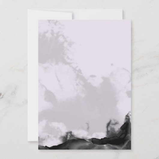 Gothic Zwart & Lavendel Schedel Rozen Handvasten Kaart (Achterkant)