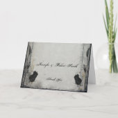 Gothic zwart Roos Trellis bruiloft dank u Bedankkaart (Voorkant)