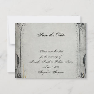 Gothic Zwart Roos Trellis Bruiloft Save the Date