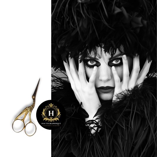 Gothic Zwart Wit  Glamour Decoupage Tissuepapier