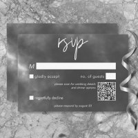 Gothic Zwart Wit Raven Omhelzen Bruiloft QR Code