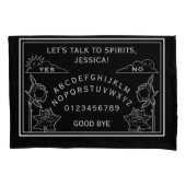 Gothic Zwart Wit Rozen Talking Board Kussensloop (Voorkant-Links)