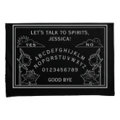 Gothic Zwart Wit Rozen Talking Board Kussensloop (Voorkant-Rechts)