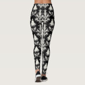 Gothic zwart wit spookpatroon leggings (Achterkant)