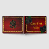 Gothic zwarte Rozen bloedrode bruiloft Gastenboek (Volledig)