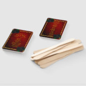 Gothic zwarte Rozen bloedrood bruiloft programma Handwaaier (Niet-gemonteerd)