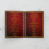 Gothic zwarte Rozen bloedrood bruiloft programma K (Binnen)