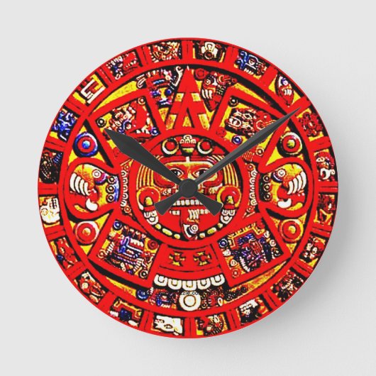 Gothicchicz Mayan Calendar Wall Clock Ronde Klok (Voorkant)