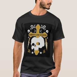 gothics schedel en kruis t-shirt