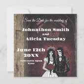 Gothieke stijl bruiloft Stationery Donker Moody Save The Date (Voorkant)