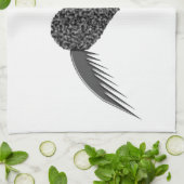 Gothique aimer coeur serviette de cuisine (Plié)